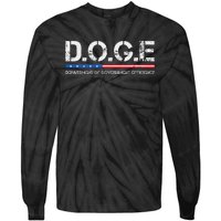 Doge D.O.G.E. Department Of Government Efficiency Gift Tie-Dye Long Sleeve Shirt