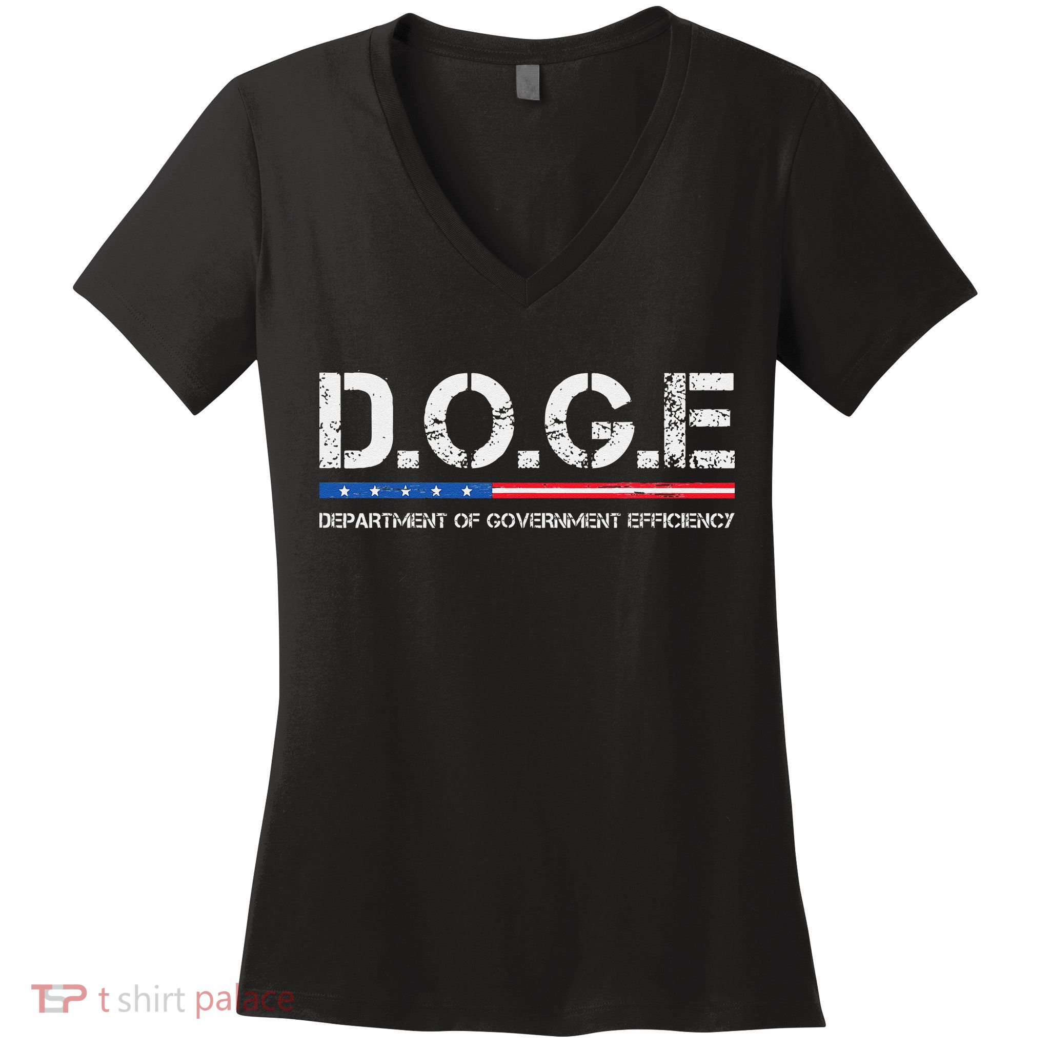 Doge D.O.G.E. Department Of Government Efficiency Gift Women's V-Neck T-Shirt