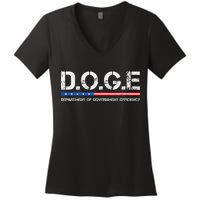 Doge D.O.G.E. Department Of Government Efficiency Gift Women's V-Neck T-Shirt
