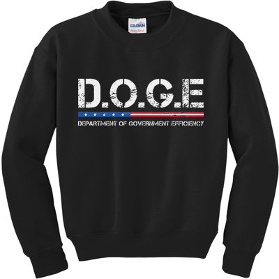 Doge D.O.G.E. Department Of Government Efficiency Gift Kids Sweatshirt