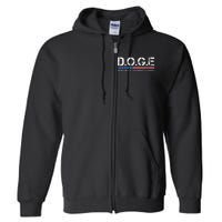 Doge D.O.G.E. Department Of Government Efficiency Gift Full Zip Hoodie