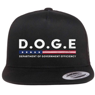 Doge D.O.G.E. Department Of Government Efficiency Flat Bill Trucker Hat