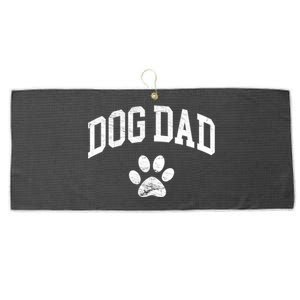 Dog Dad Distressed Design Style Funny Dog Paw Classic Gift Large Microfiber Waffle Golf Towel