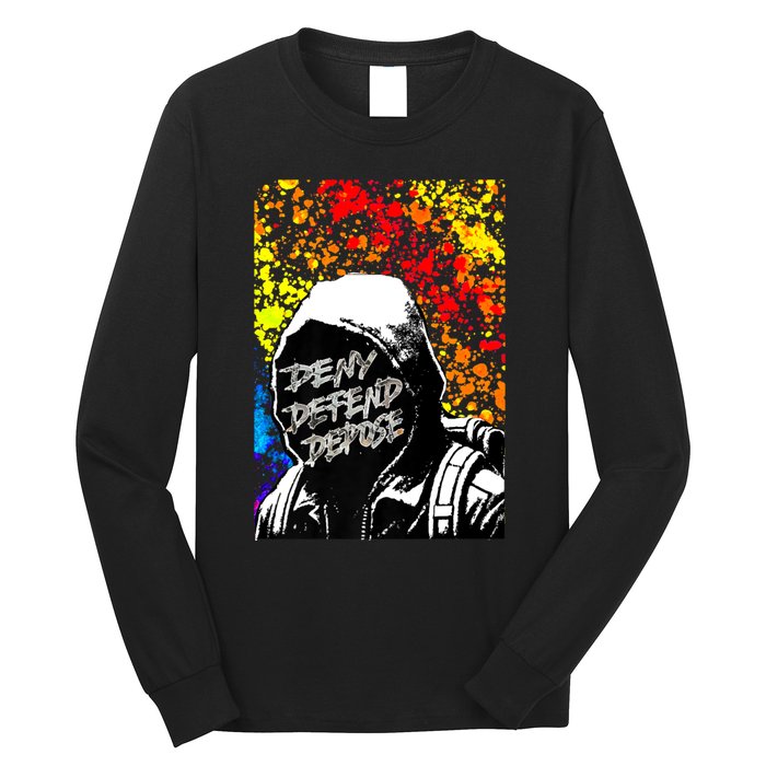 Delay Deny Defend Vintage Painting Long Sleeve Shirt