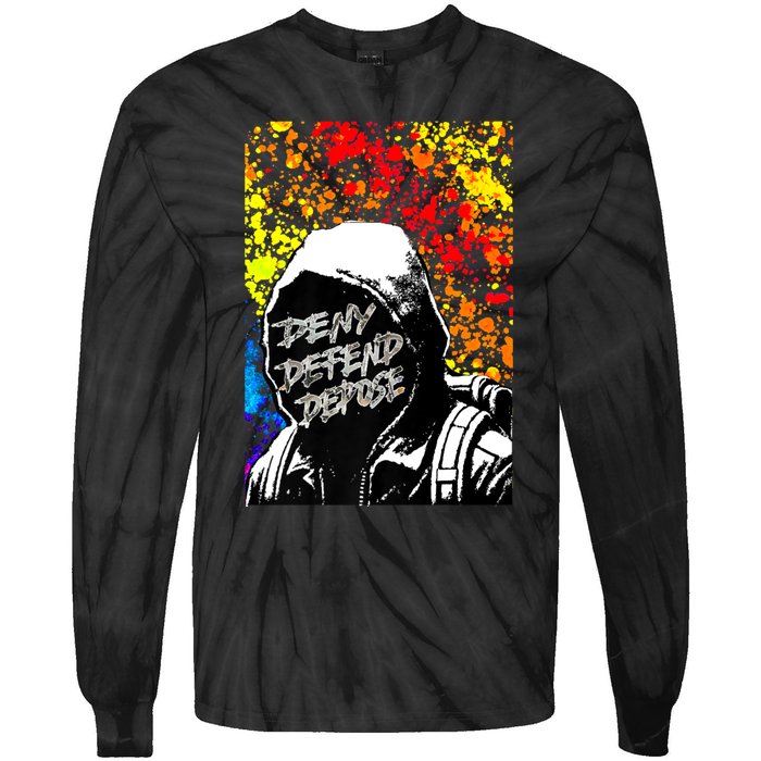 Delay Deny Defend Vintage Painting Tie-Dye Long Sleeve Shirt