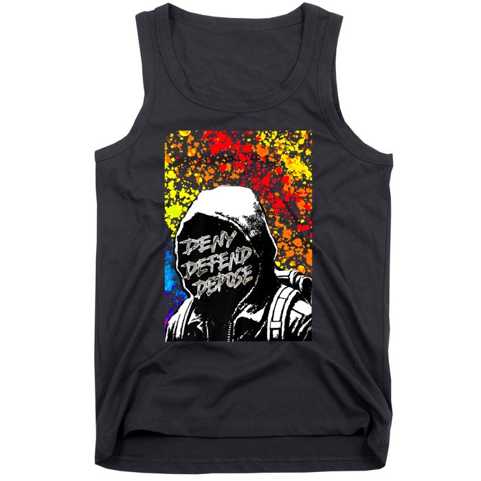 Delay Deny Defend Vintage Painting Tank Top