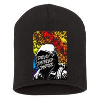 Delay Deny Defend Vintage Painting Short Acrylic Beanie