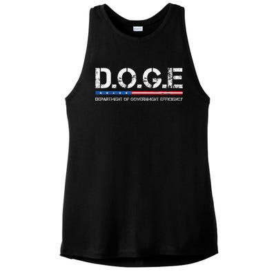 Doge D.O.G.E. Department Of Government Ladies PosiCharge Tri-Blend Wicking Tank