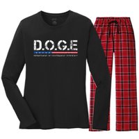 Doge D.O.G.E. Department Of Government Women's Long Sleeve Flannel Pajama Set 