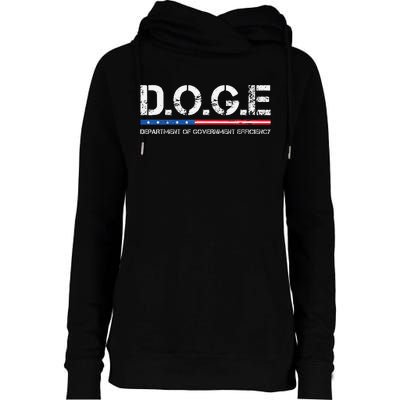 Doge D.O.G.E. Department Of Government Womens Funnel Neck Pullover Hood