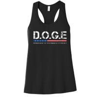 Doge D.O.G.E. Department Of Government Women's Racerback Tank