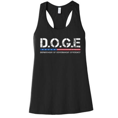 Doge D.O.G.E. Department Of Government Women's Racerback Tank