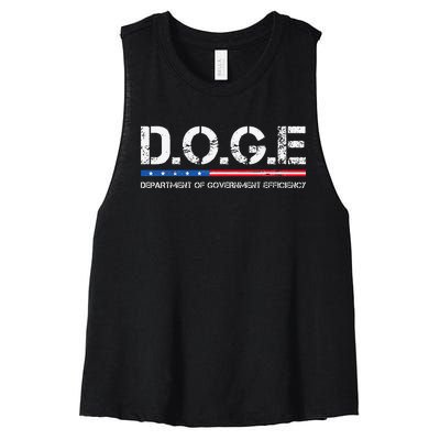 Doge D.O.G.E. Department Of Government Women's Racerback Cropped Tank