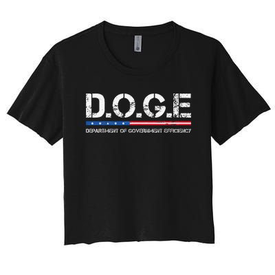 Doge D.O.G.E. Department Of Government Women's Crop Top Tee