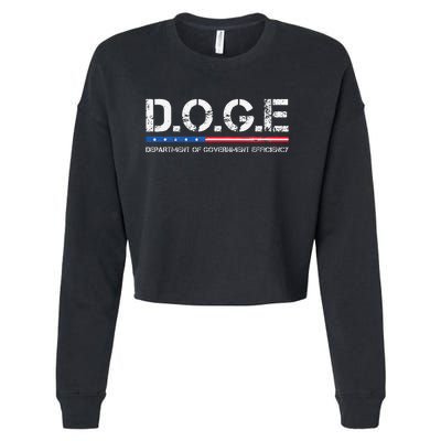 Doge D.O.G.E. Department Of Government Cropped Pullover Crew