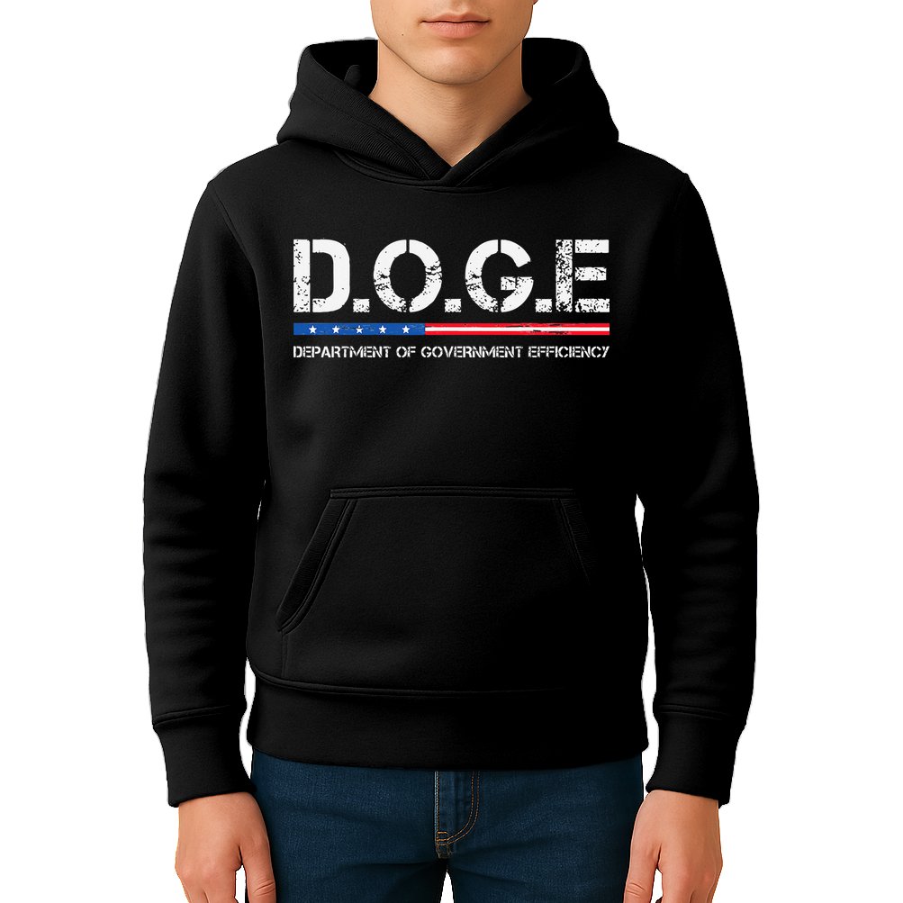 Doge D.O.G.E. Department Of Government Kids Hoodie
