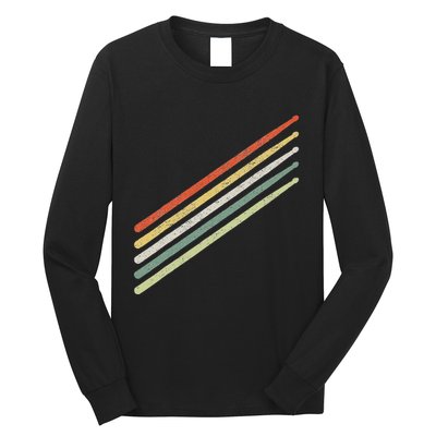 Drummer Drums Drumset Drumsticks Vintage Long Sleeve Shirt