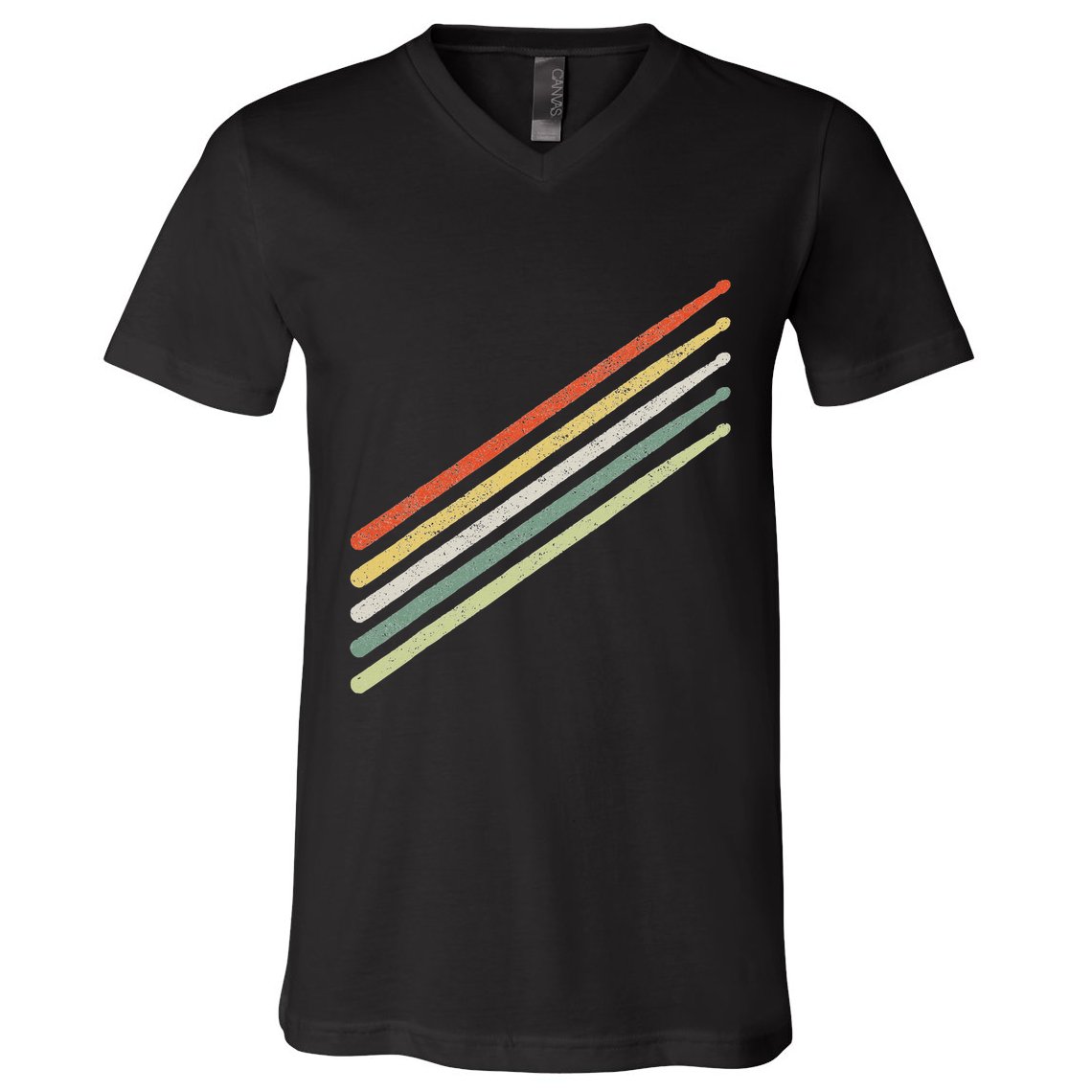 Drummer Drums Drumset Drumsticks Vintage V-Neck T-Shirt