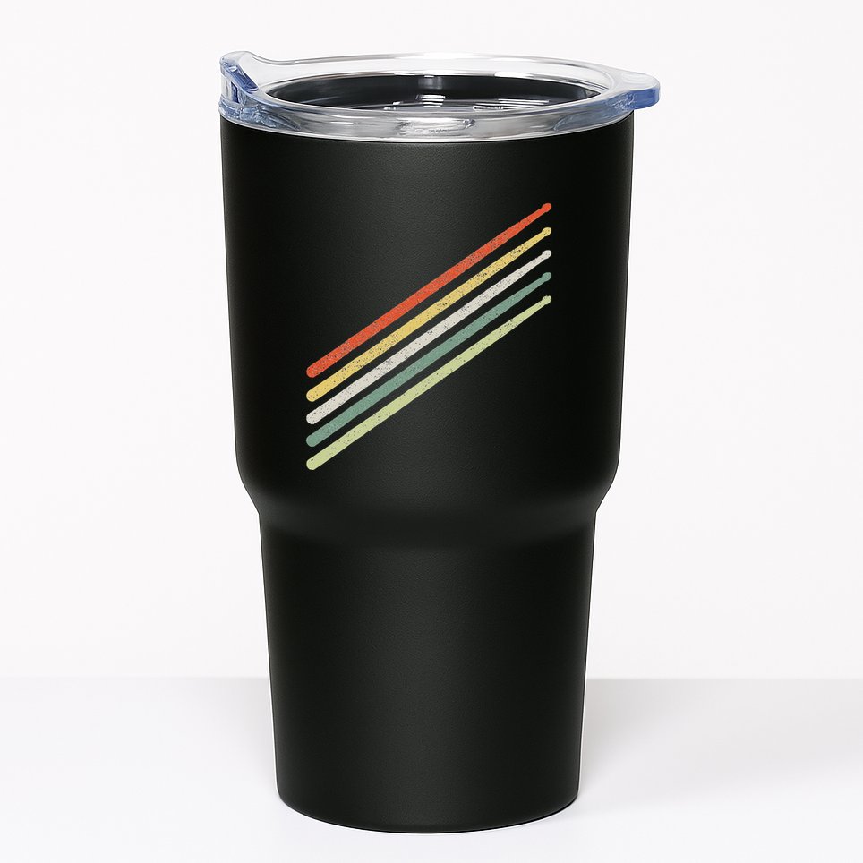 Drummer Drums Drumset Drumsticks Vintage Tumbler
