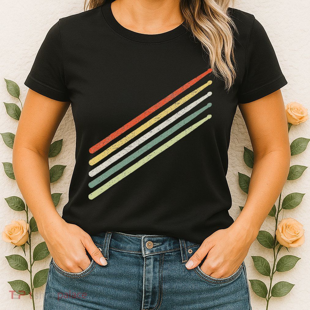 Drummer Drums Drumset Drumsticks Vintage Womens T-Shirt