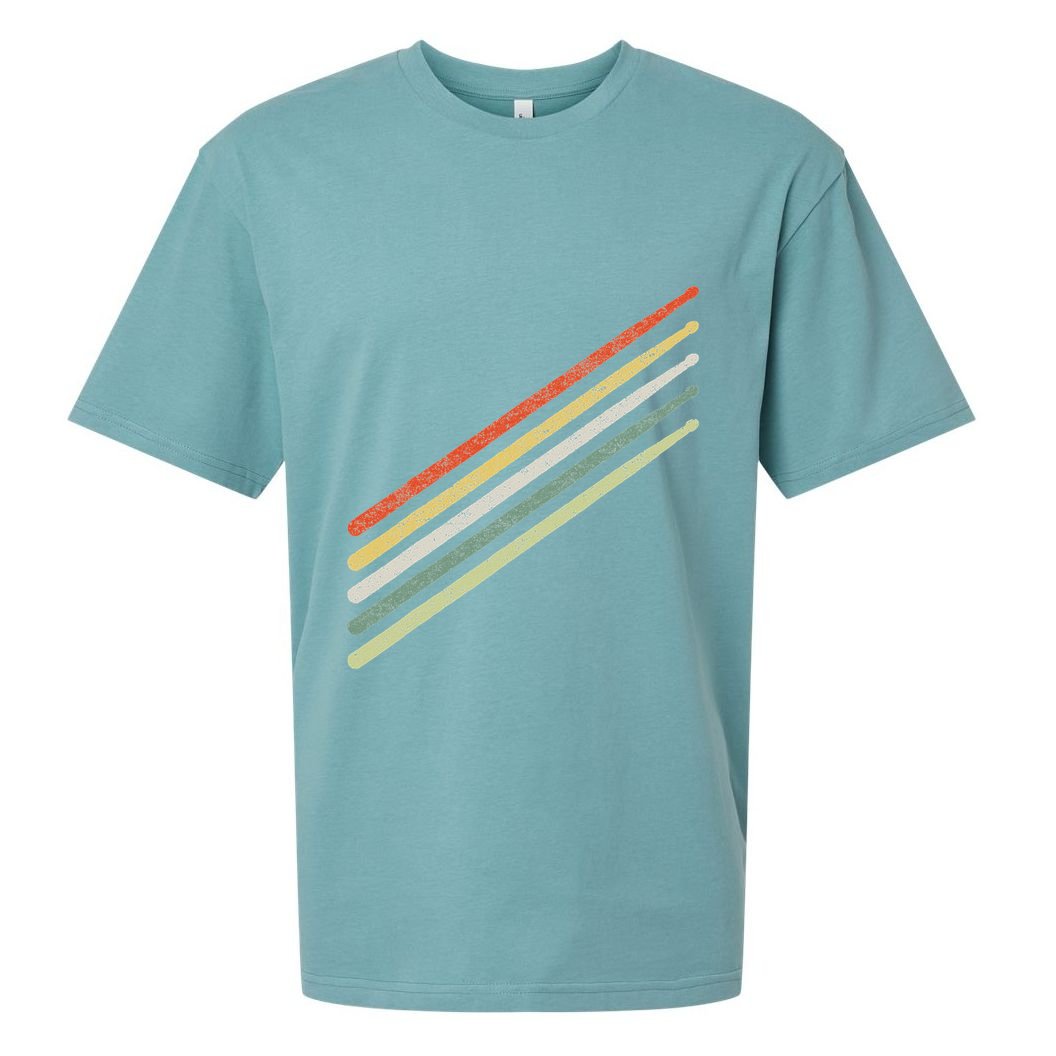 Drummer Drums Drumset Drumsticks Vintage Sueded Cloud Jersey T-Shirt