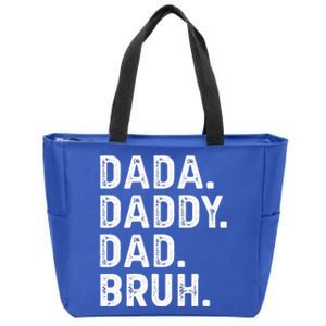 Dada Daddy Dad Bruh Funny Fathers Day Gift Zip Tote Bag