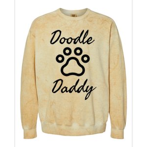 Dog Dad Doodle Daddy Dog Colorblast Crewneck Sweatshirt