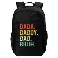 Dada Daddy Dad Bruh Gifts Funny Fathers Day Dad Vintage Daily Commute Backpack