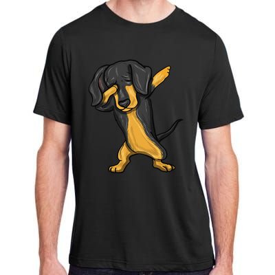 Dabbing Dachshund Doxie Dog Dab Dance Adult ChromaSoft Performance T-Shirt