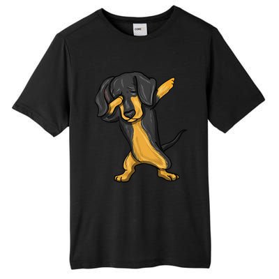 Dabbing Dachshund Doxie Dog Dab Dance Tall Fusion ChromaSoft Performance T-Shirt