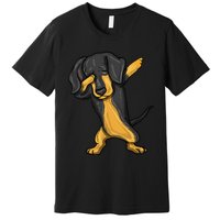 Dabbing Dachshund Doxie Dog Dab Dance Premium T-Shirt