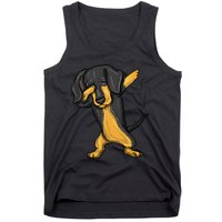 Dabbing Dachshund Doxie Dog Dab Dance Tank Top