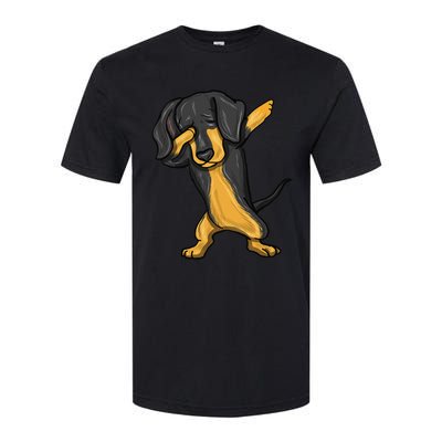 Dabbing Dachshund Doxie Dog Dab Dance Softstyle CVC T-Shirt