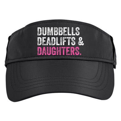 Dumbbells Deadlifts Daughters Funny Gym Workout Fathers Day Adult Drive Performance Visor