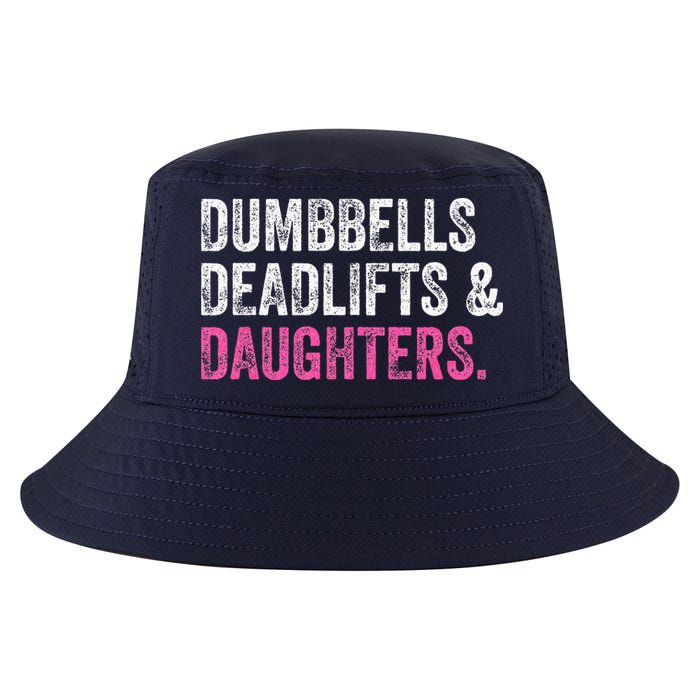 Dumbbells Deadlifts Daughters Funny Gym Workout Fathers Day Cool Comfort Performance Bucket Hat