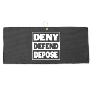 Deny Defend Depose Large Microfiber Waffle Golf Towel