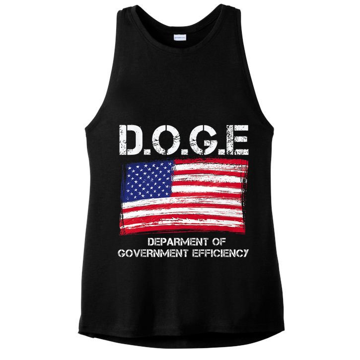 D.O.G.E Doge Department Of Government Efficiency Ladies PosiCharge Tri-Blend Wicking Tank