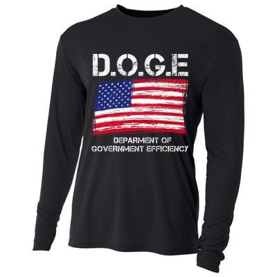 D.O.G.E Doge Department Of Government Efficiency Cooling Performance Long Sleeve Crew