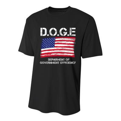 D.O.G.E Doge Department Of Government Efficiency Youth Performance Sprint T-Shirt