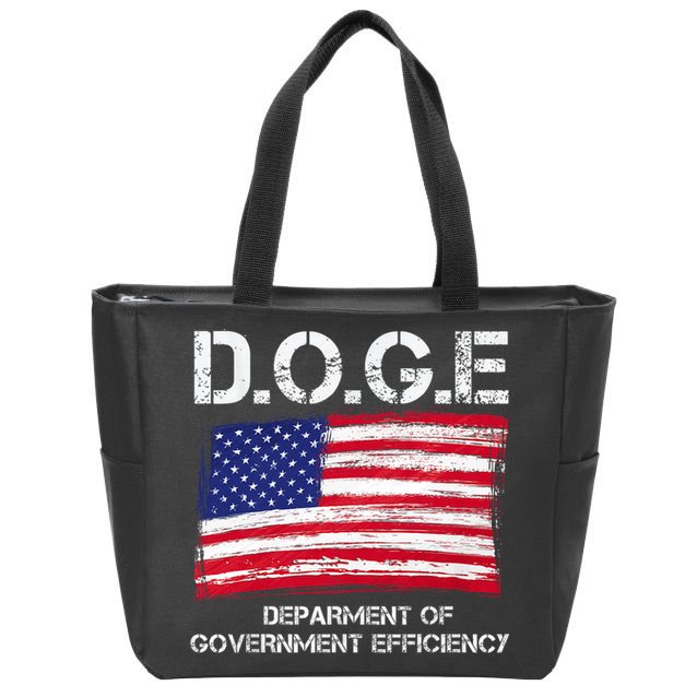 D.O.G.E Doge Department Of Government Efficiency Zip Tote Bag