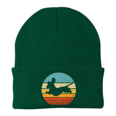 Dachshund dachshund dog silhouette retro gift for dog lovers Knit Cap Winter Beanie