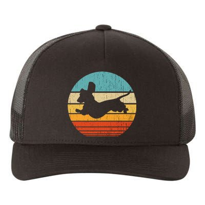 Dachshund dachshund dog silhouette retro gift for dog lovers Yupoong Adult 5-Panel Trucker Hat