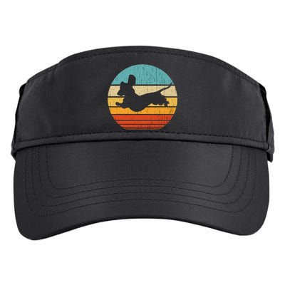 Dachshund dachshund dog silhouette retro gift for dog lovers Adult Drive Performance Visor