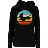 Dachshund dachshund dog silhouette retro gift for dog lovers Womens Funnel Neck Pullover Hood