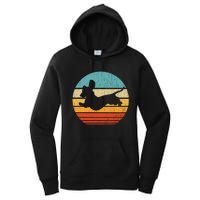 Dachshund dachshund dog silhouette retro gift for dog lovers Women's Pullover Hoodie