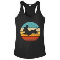 Dachshund dachshund dog silhouette retro gift for dog lovers Ladies PosiCharge Competitor Racerback Tank