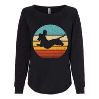 Dachshund dachshund dog silhouette retro gift for dog lovers Womens California Wash Sweatshirt