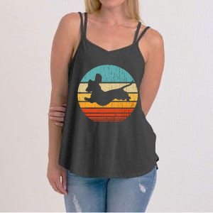 Dachshund dachshund dog silhouette retro gift for dog lovers Women's Strappy Tank