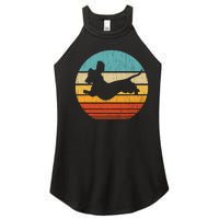 Dachshund dachshund dog silhouette retro gift for dog lovers Women's Perfect Tri Rocker Tank