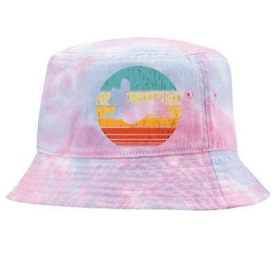 Dachshund dachshund dog silhouette retro gift for dog lovers Tie-Dyed Bucket Hat